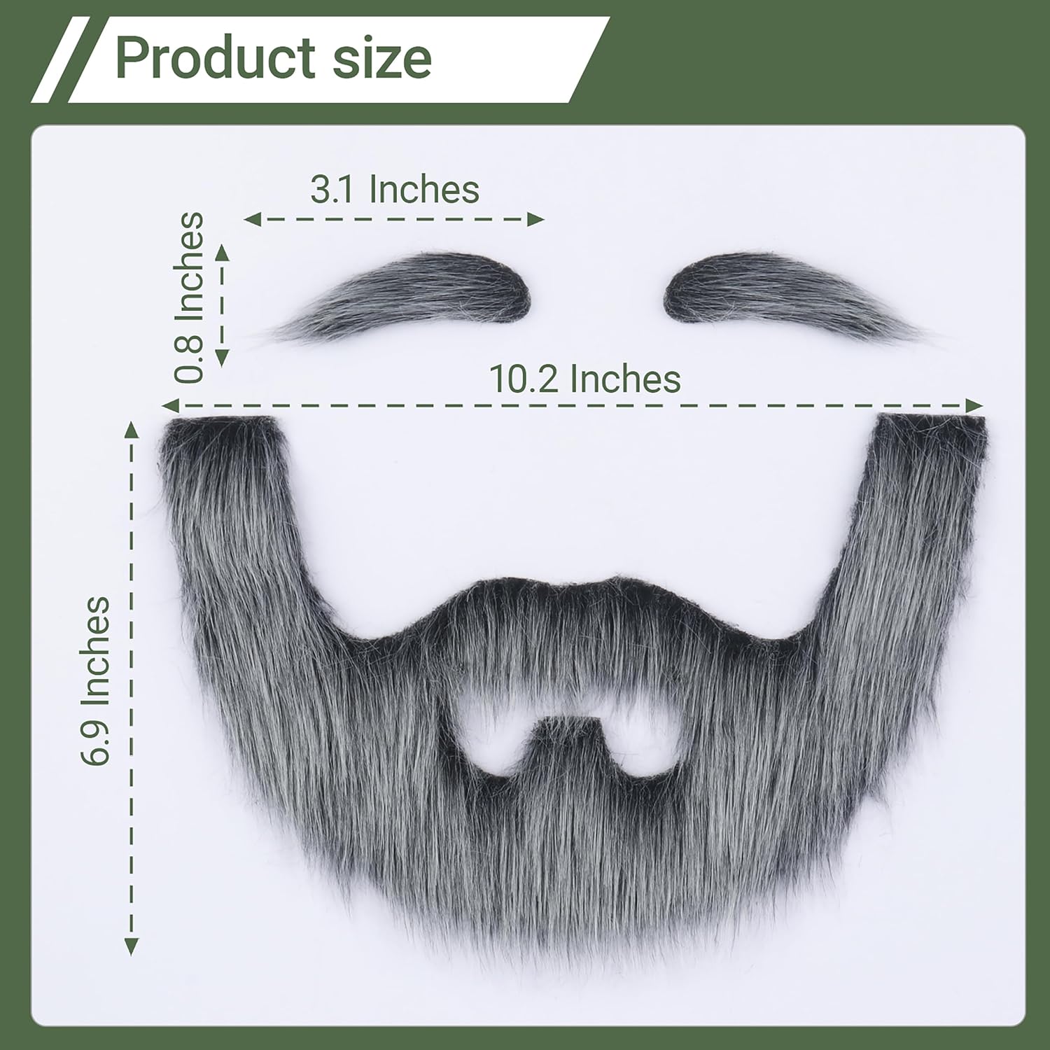 Cosela Realistic Self Adhesive Full Beard and Eyebrows