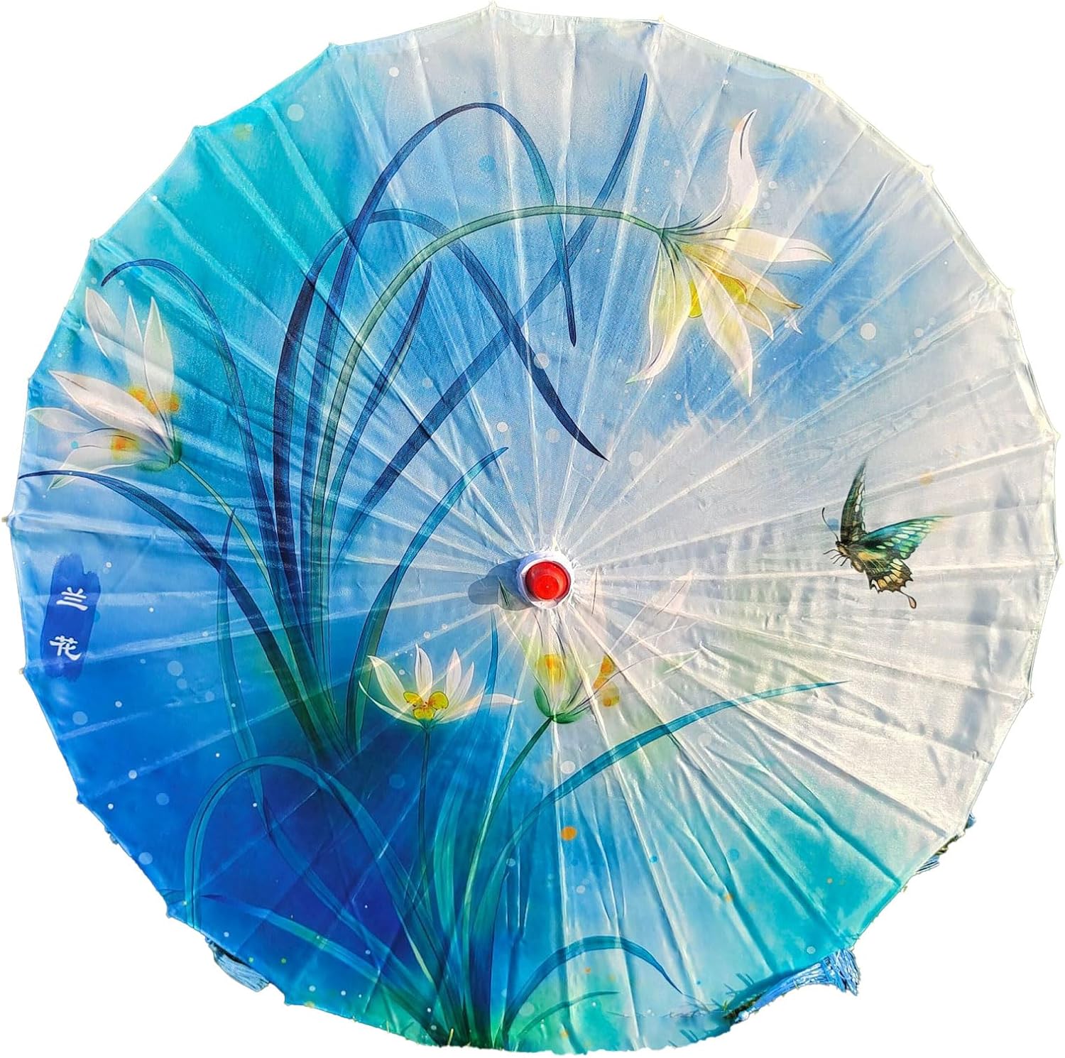 Handmade Silk Parasol Umbrella with Bamboo Frame