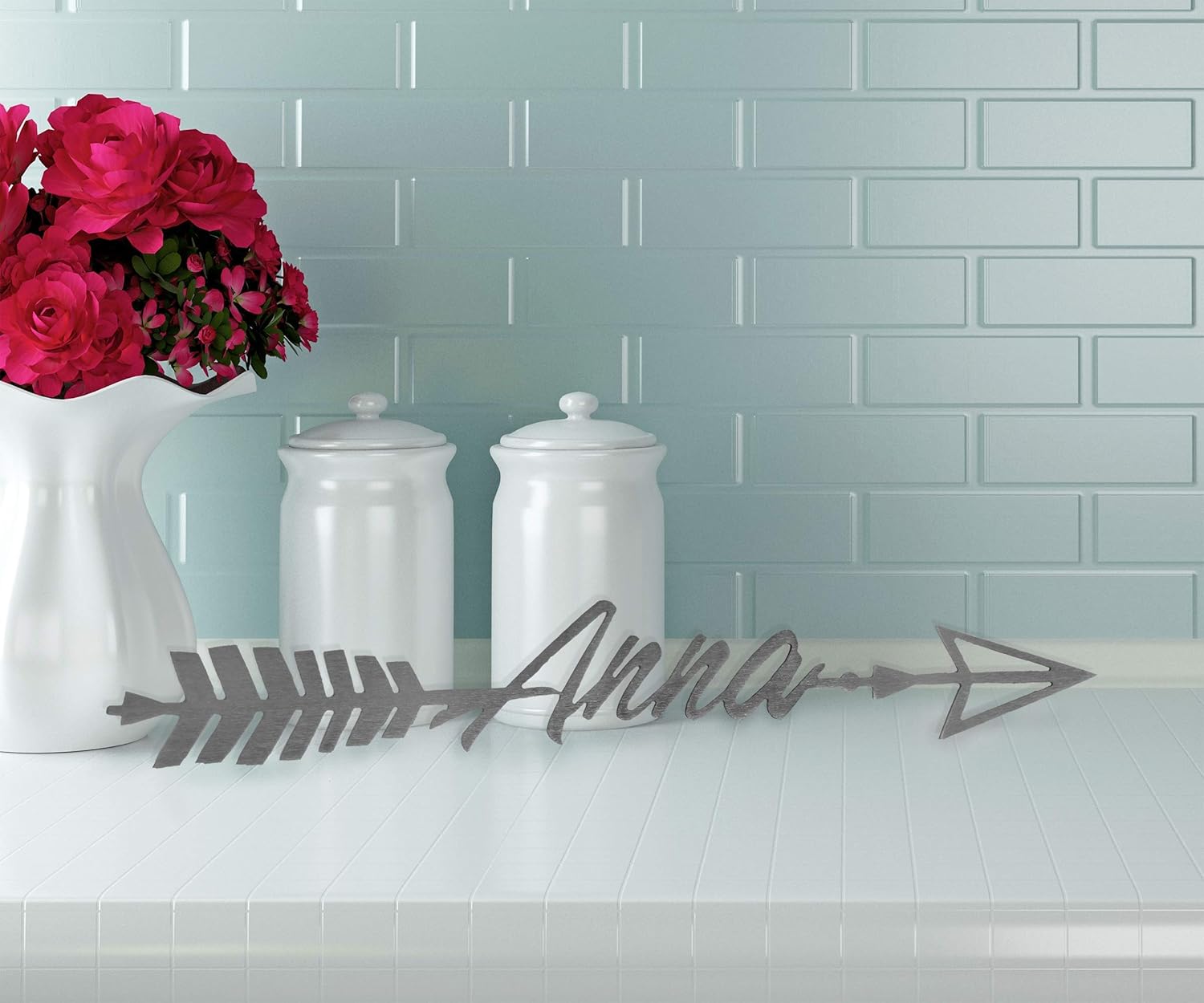 16 Custom Metal Arrow Name Sign Wall Decor