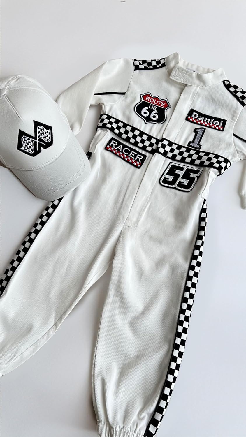 Handmade Race Car Driver Costume for Toddlers - 2T 1