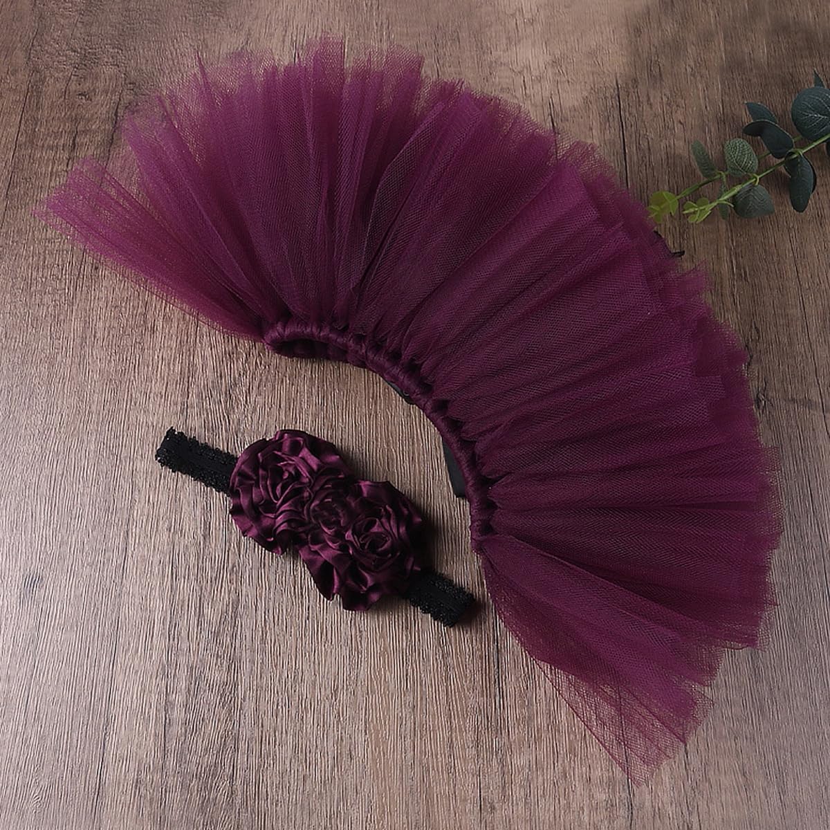 Vomdrok Newborn Baby Tutu Skirt Headband Set 1