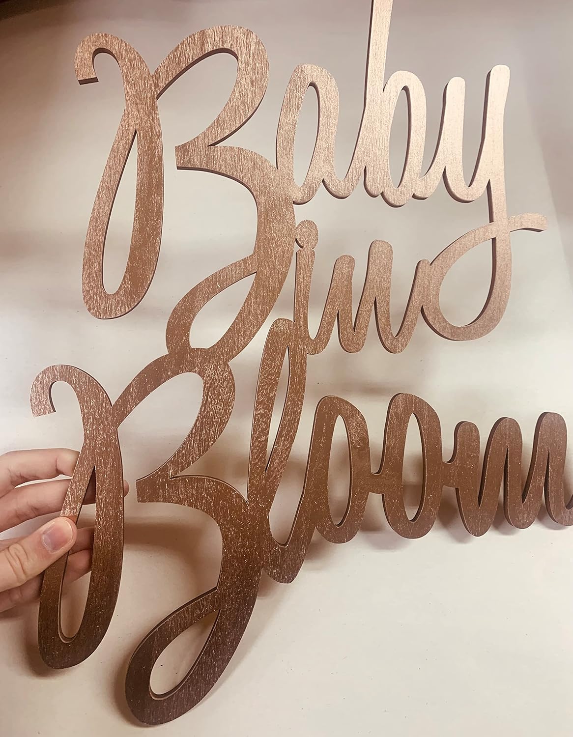 Baby In Bloom Sign - Custom Wooden Wording for Baby Shower