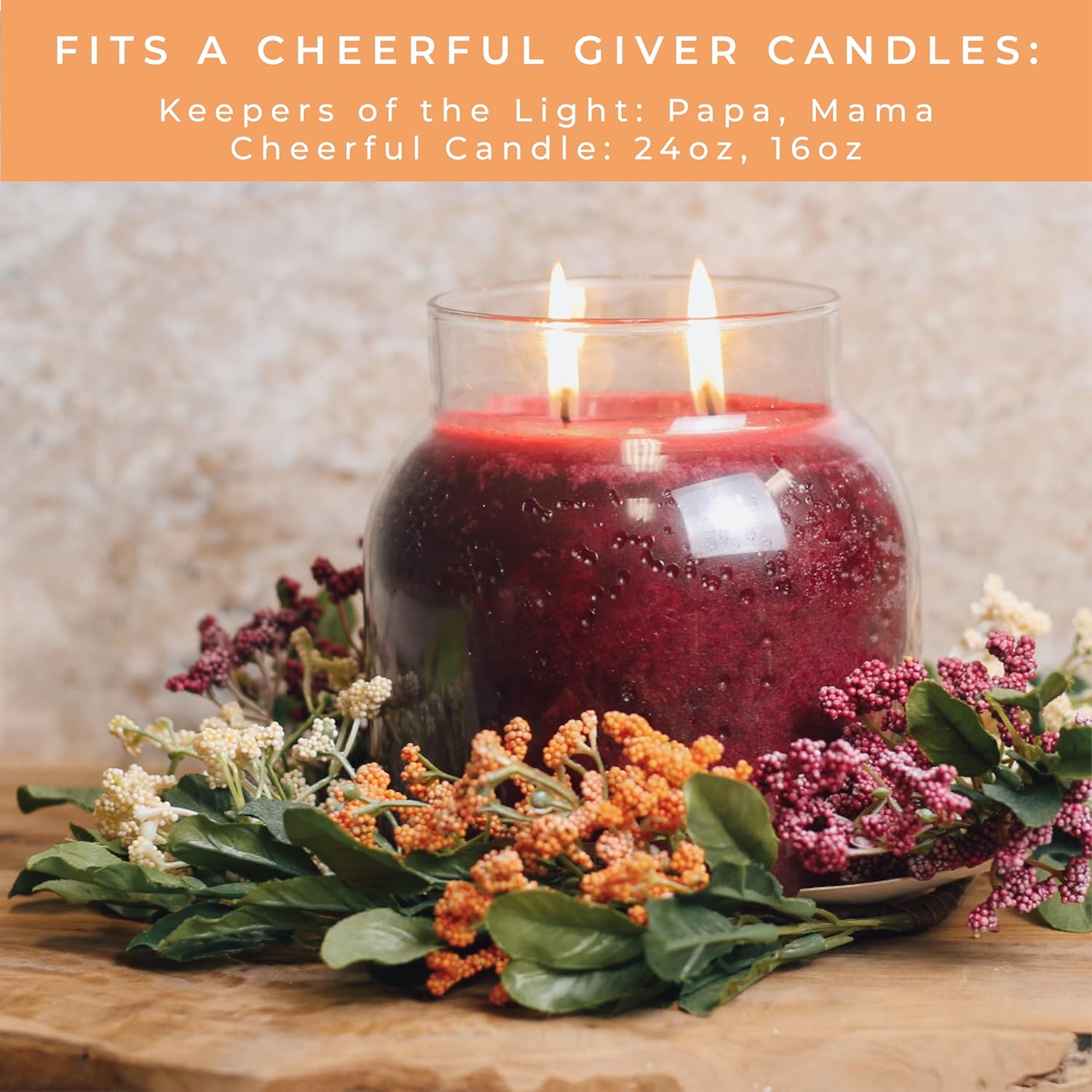 A Cheerful Giver Candle Ring Autumn Design