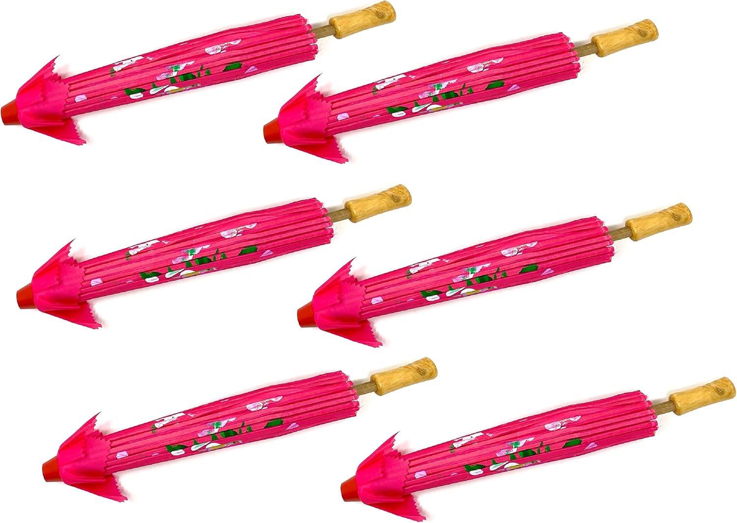 TJ Global 6-Pack Japanese Kids Size 22 Parasol Umbrellas