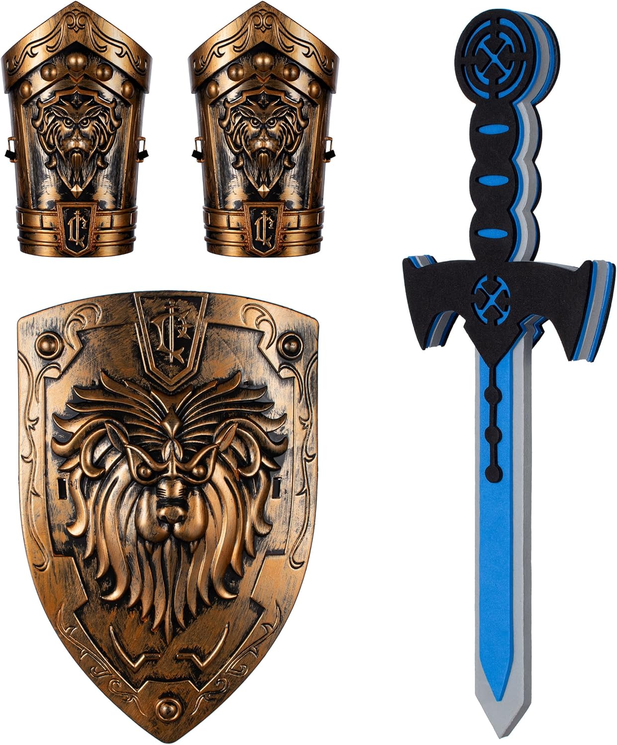 Elibelle Child Medieval Knight Costume with Sword and Shield