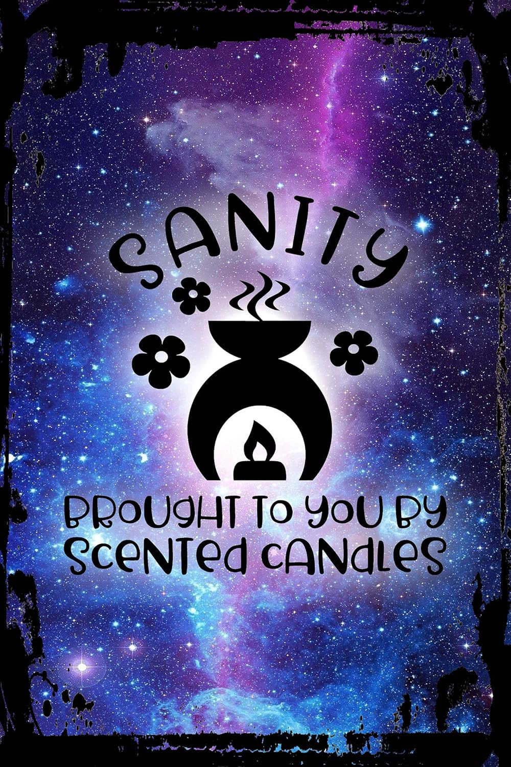 Funny Galaxy Sign Decor with Scented Candle Flowers
