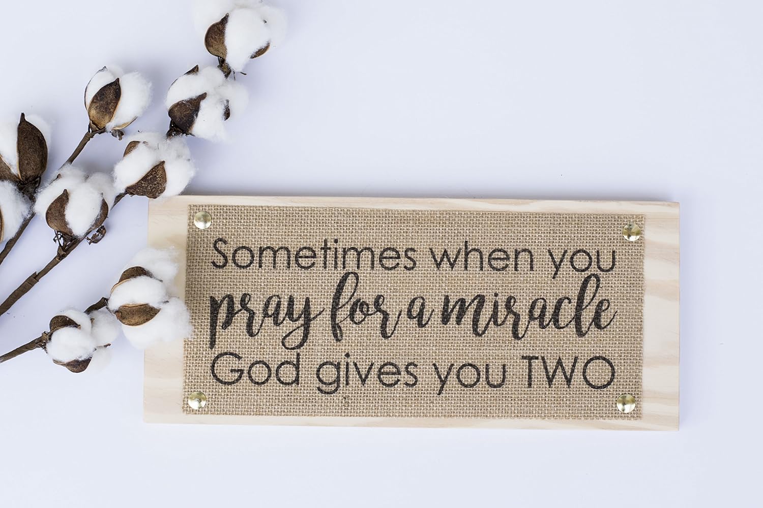 5x12 Twins Announcement Decorative Sign