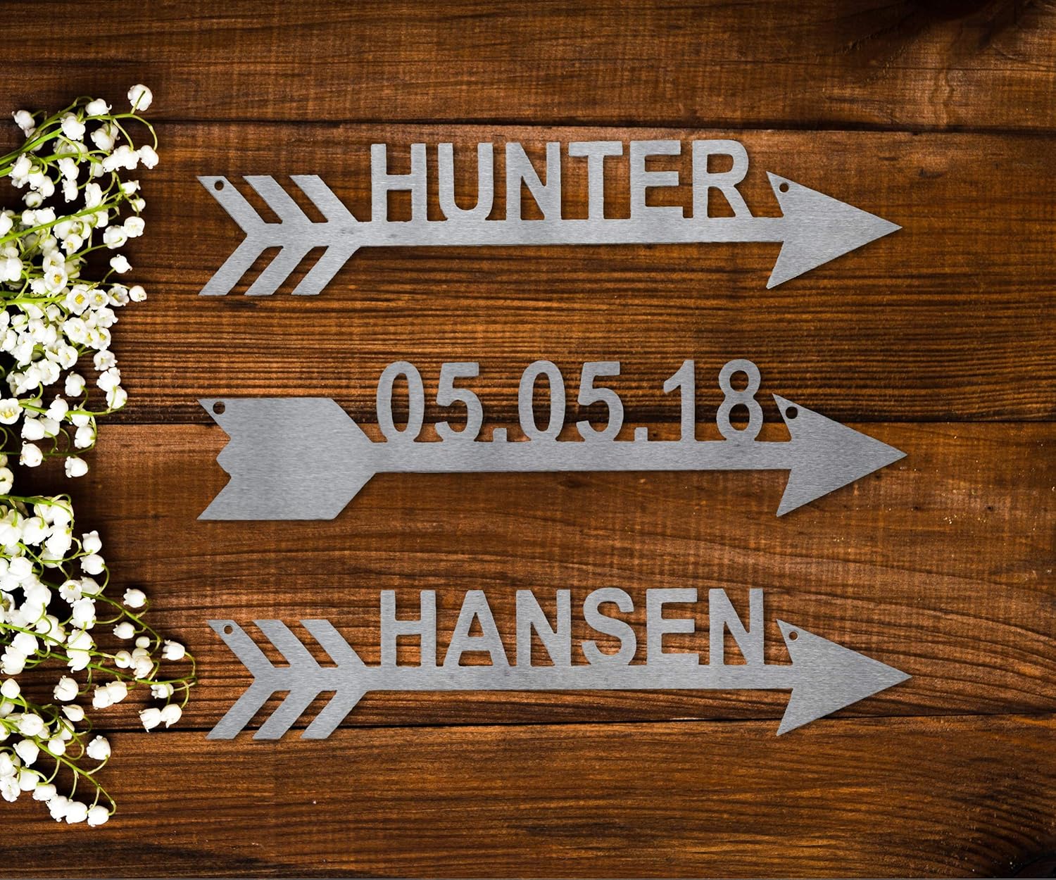 12 Custom Metal Arrow Name Sign Wall Decor 1