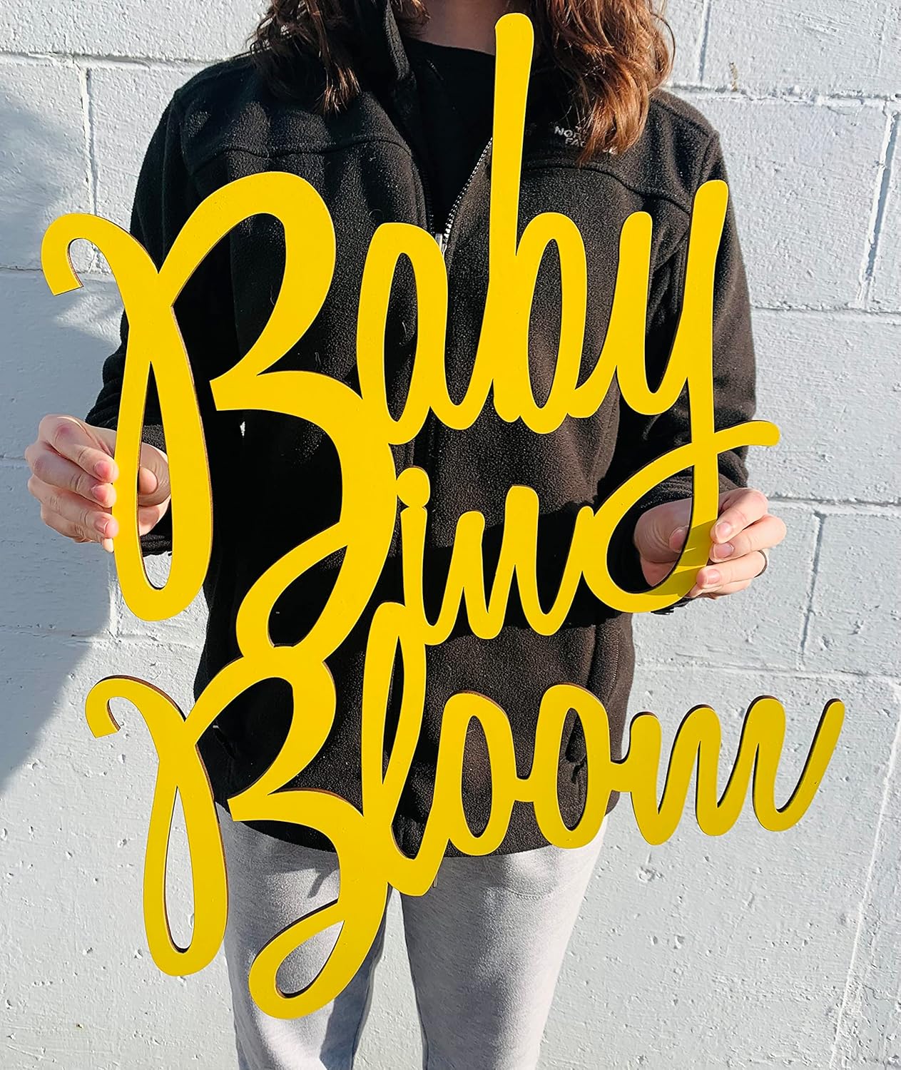 Baby In Bloom Sign - Custom Wooden Wording for Baby Shower