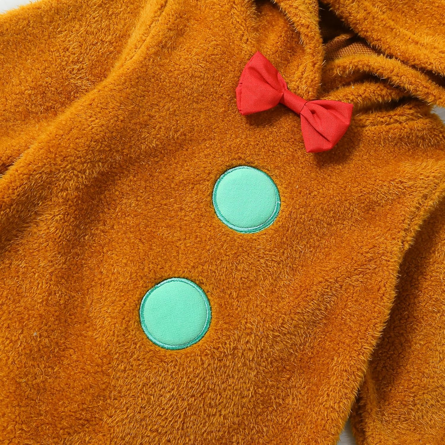 RWYBEIW Christmas Gingerbread Man Baby Costume Hooded Romper