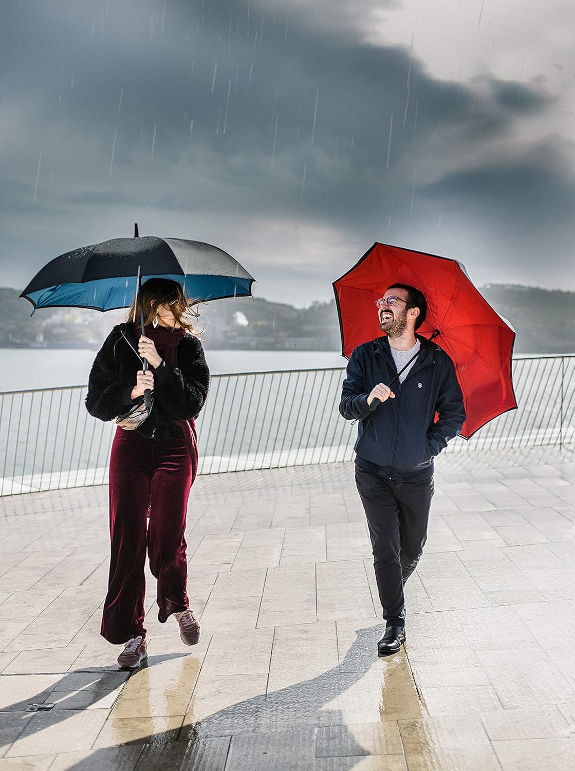 BetterBrella 415 Wide Reverse Open Stick Umbrella