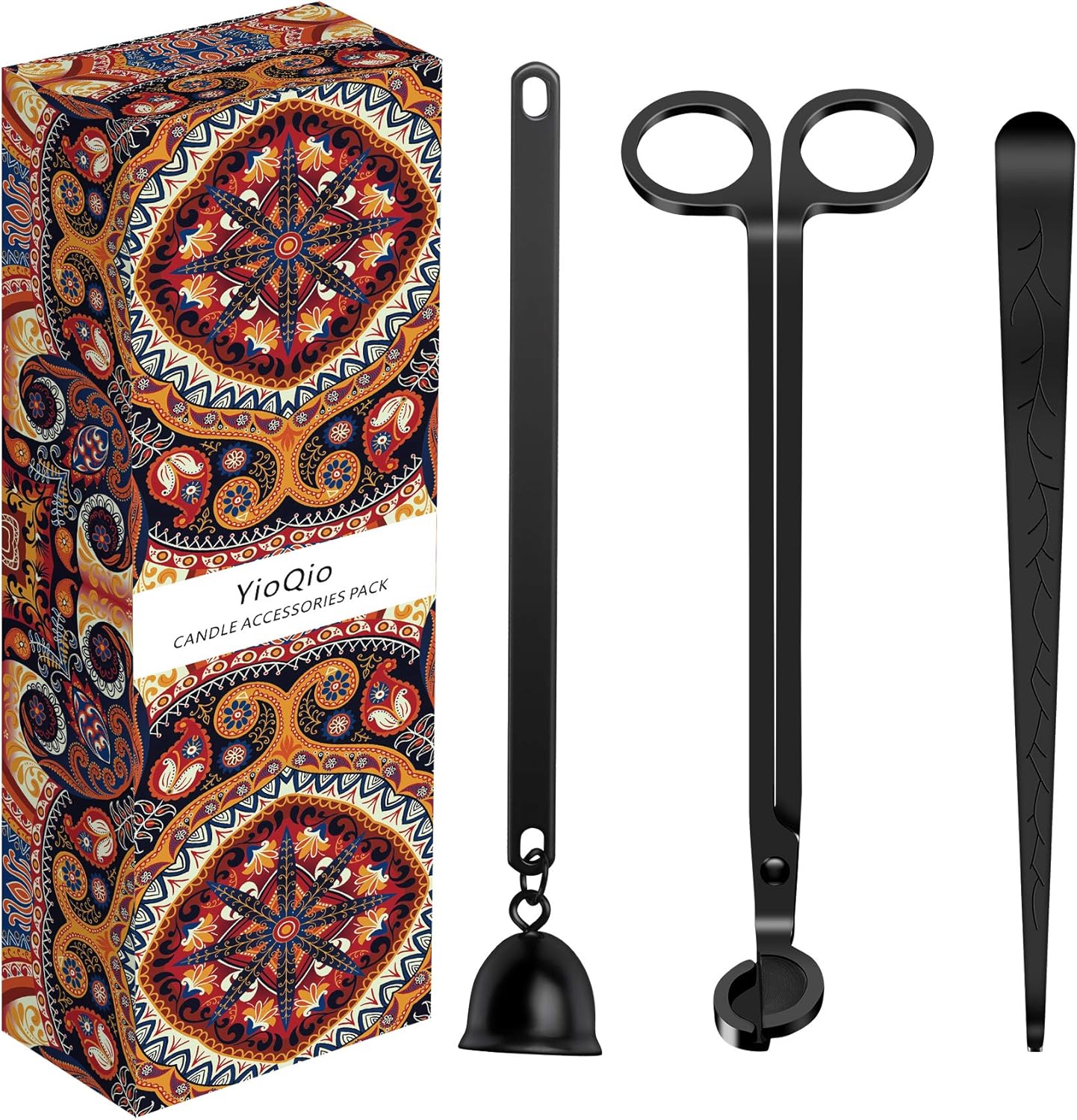 YioQio 3 in 1 Candle Accessory Set Black 1