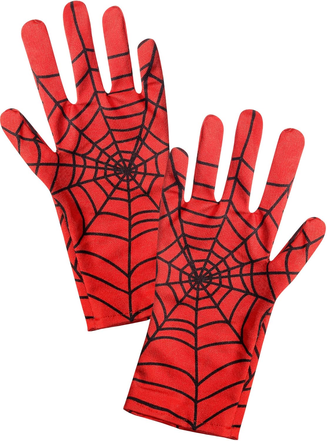 Geyoga Spider Web Gloves Red Black Halloween Costume