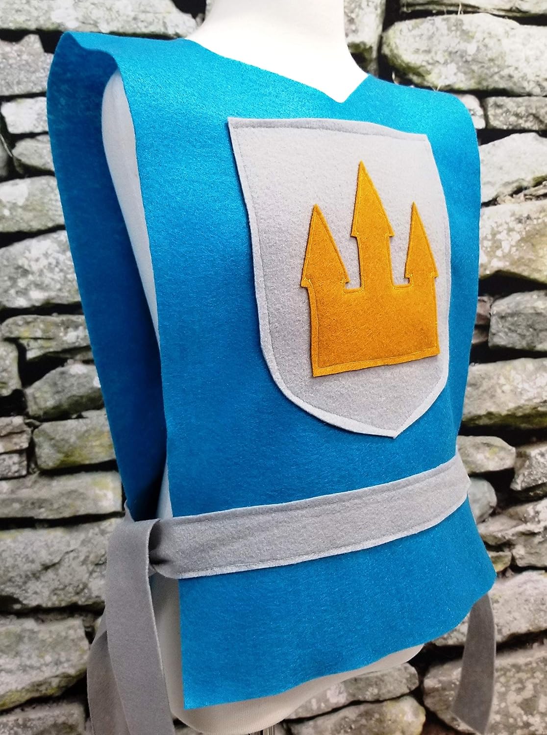 Medieval Knight Aqua Blue Baby Costume Tunic 1