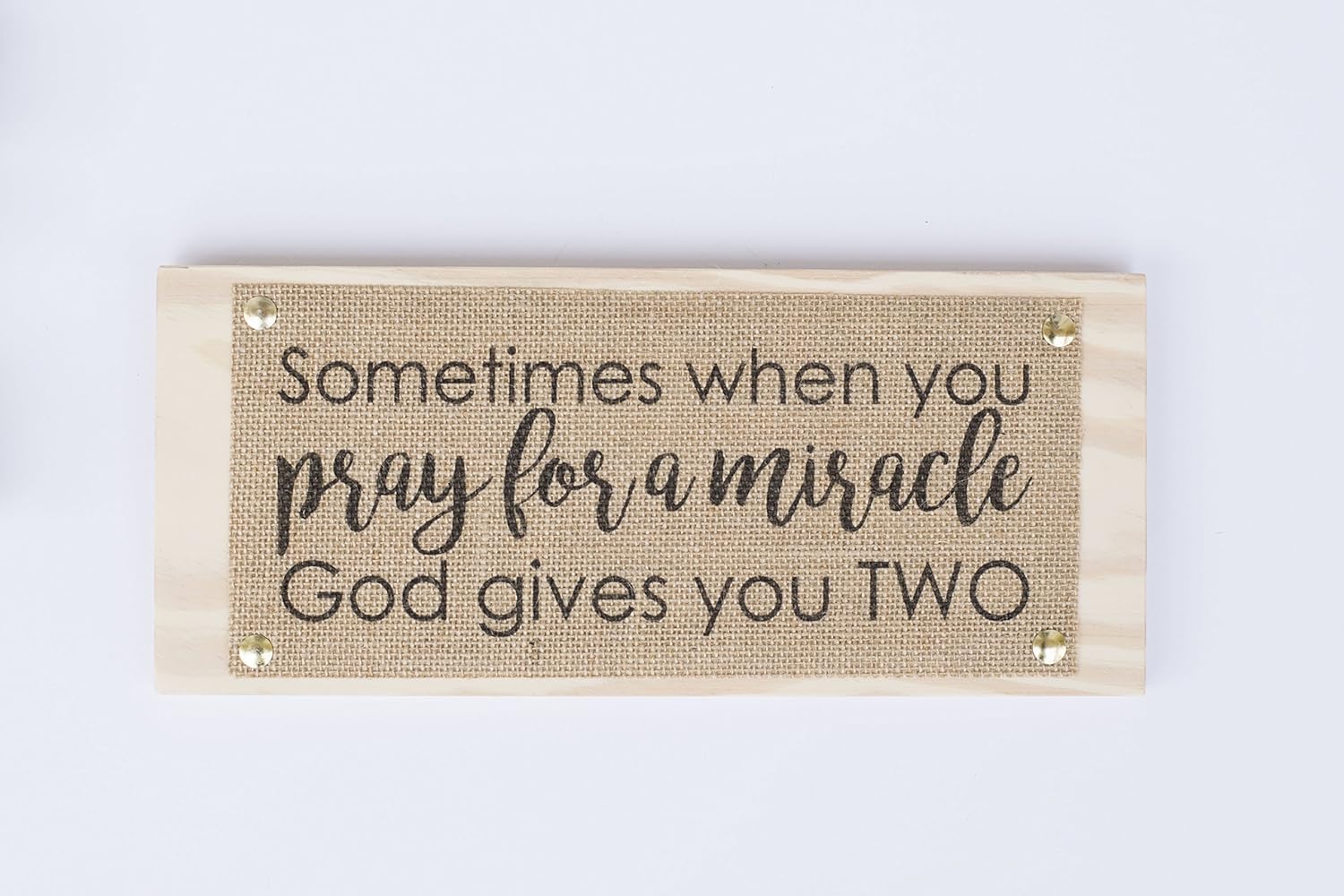 5x12 Twins Announcement Decorative Sign