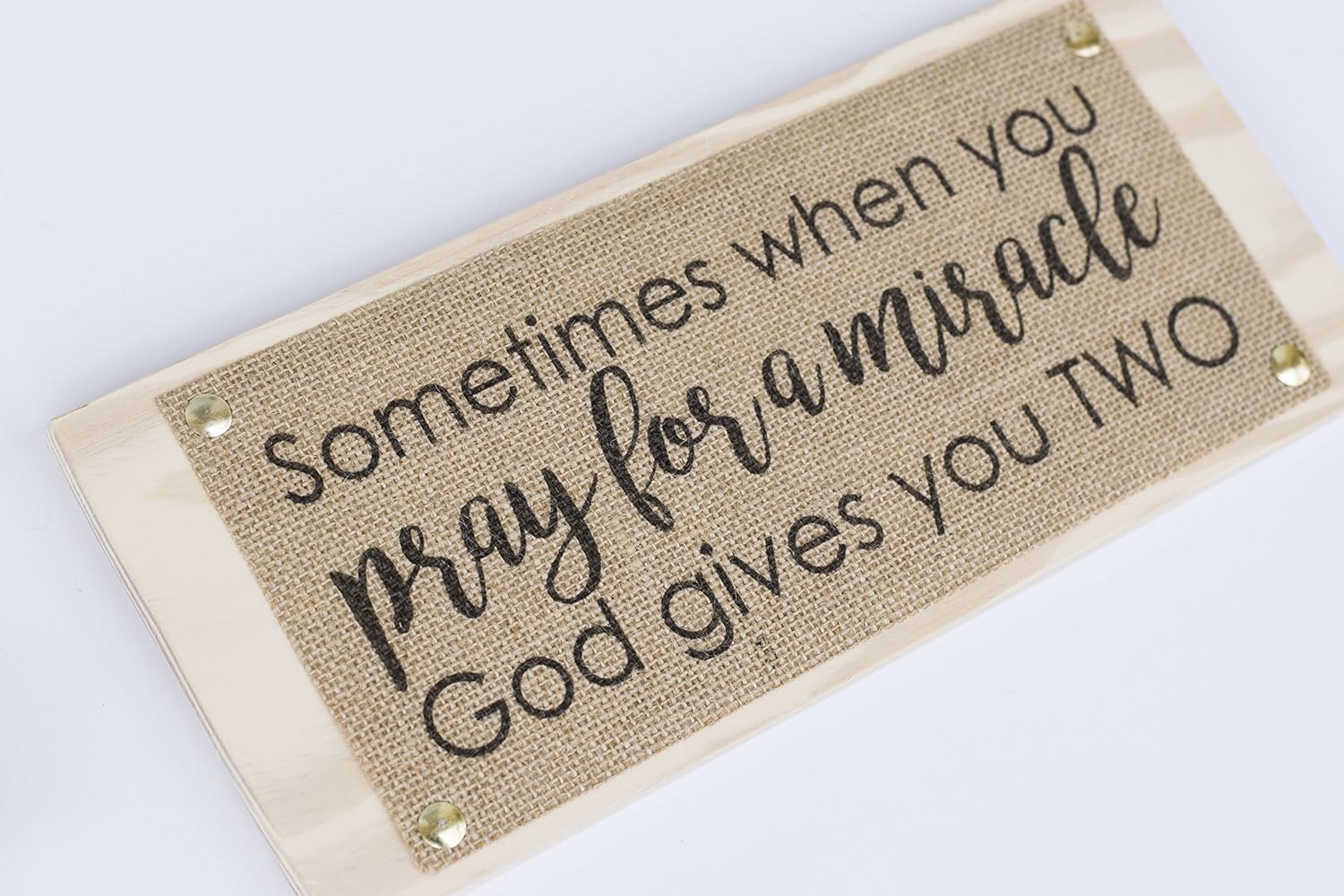 5x12 Twins Announcement Decorative Sign