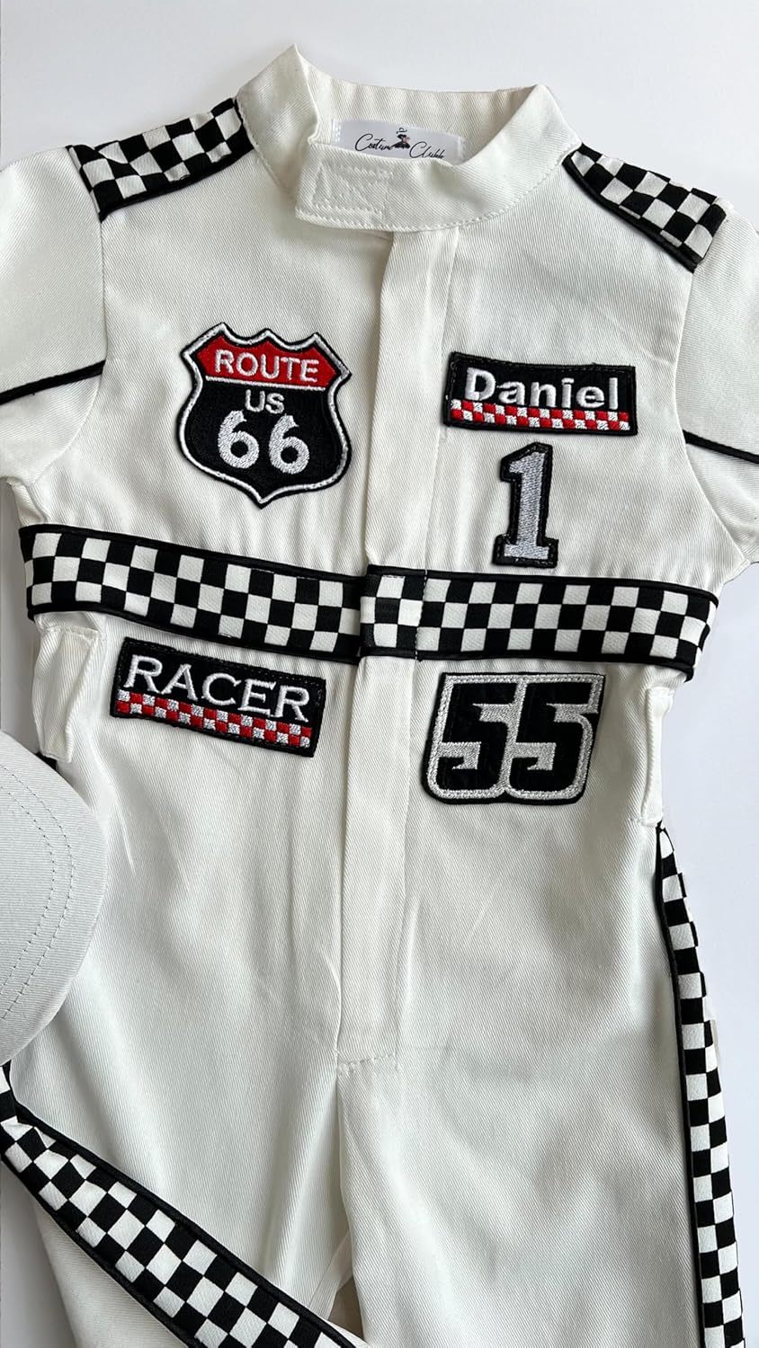 Handmade Race Car Driver Costume for Toddlers - 2T 1