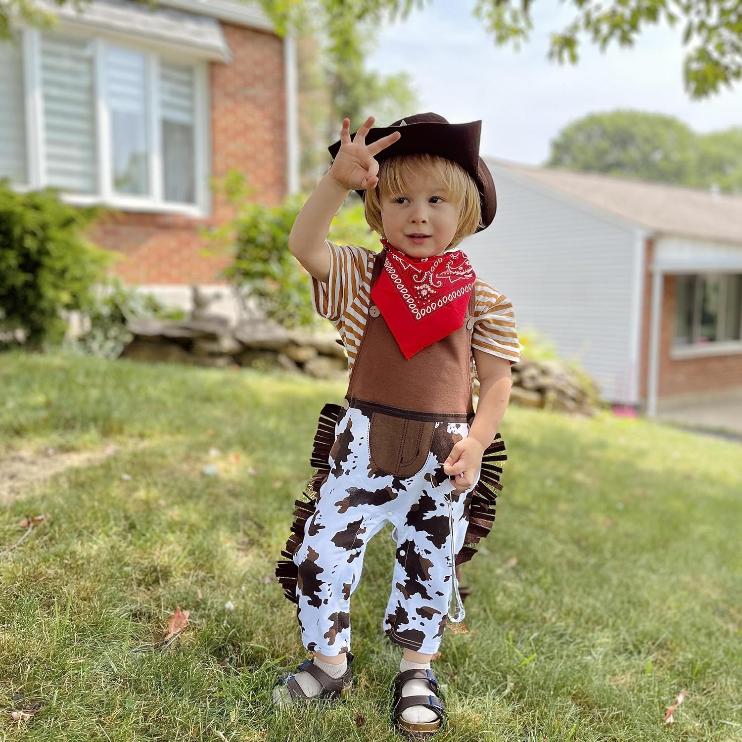 LATOBREATH Halloween Cowboy Costume for Kids