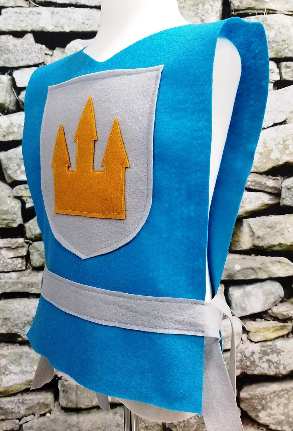 Medieval Knight Aqua Blue Baby Costume Tunic 1
